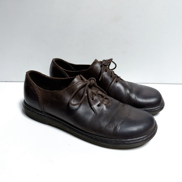 Dr. Martens Lorrie 3 Dark Brown Leather Lace Up Mary Jane - Picture 1 of 7